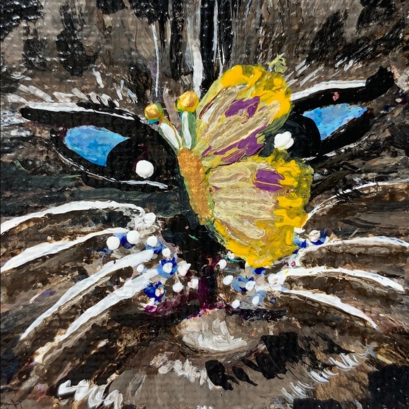 SOLD Original Art - Cat/Butterfly - Picture 6 of 11